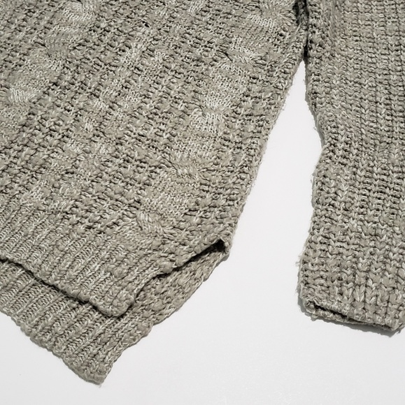 Pure Rebel Chunky Knit Oversized Beige Sweater - Picture 4 of 7